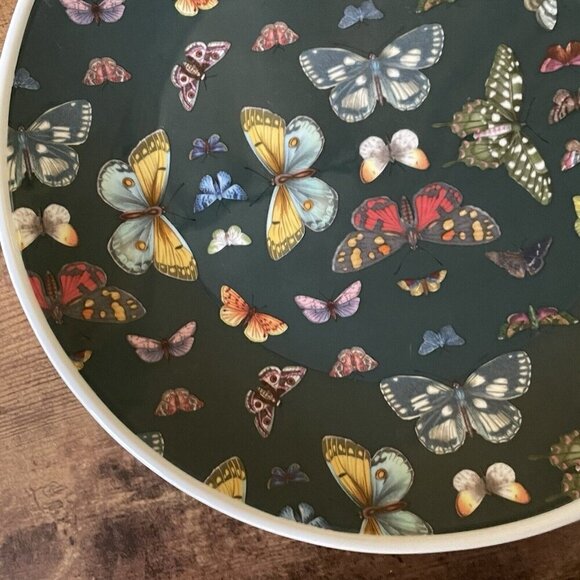Portmeirion Botanic Garden Harmony Charger Plate 12" Green Butterflies Porcelain - Picture 8 of 10